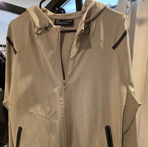 UNDER ARMOR -  Unstoppable Men’s Light Tan Hooded Zip Jacket And Pants.